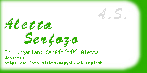 aletta serfozo business card